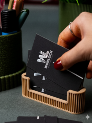 Card Stand for Office & Home | Minimal Plastic Visiting Card Holder